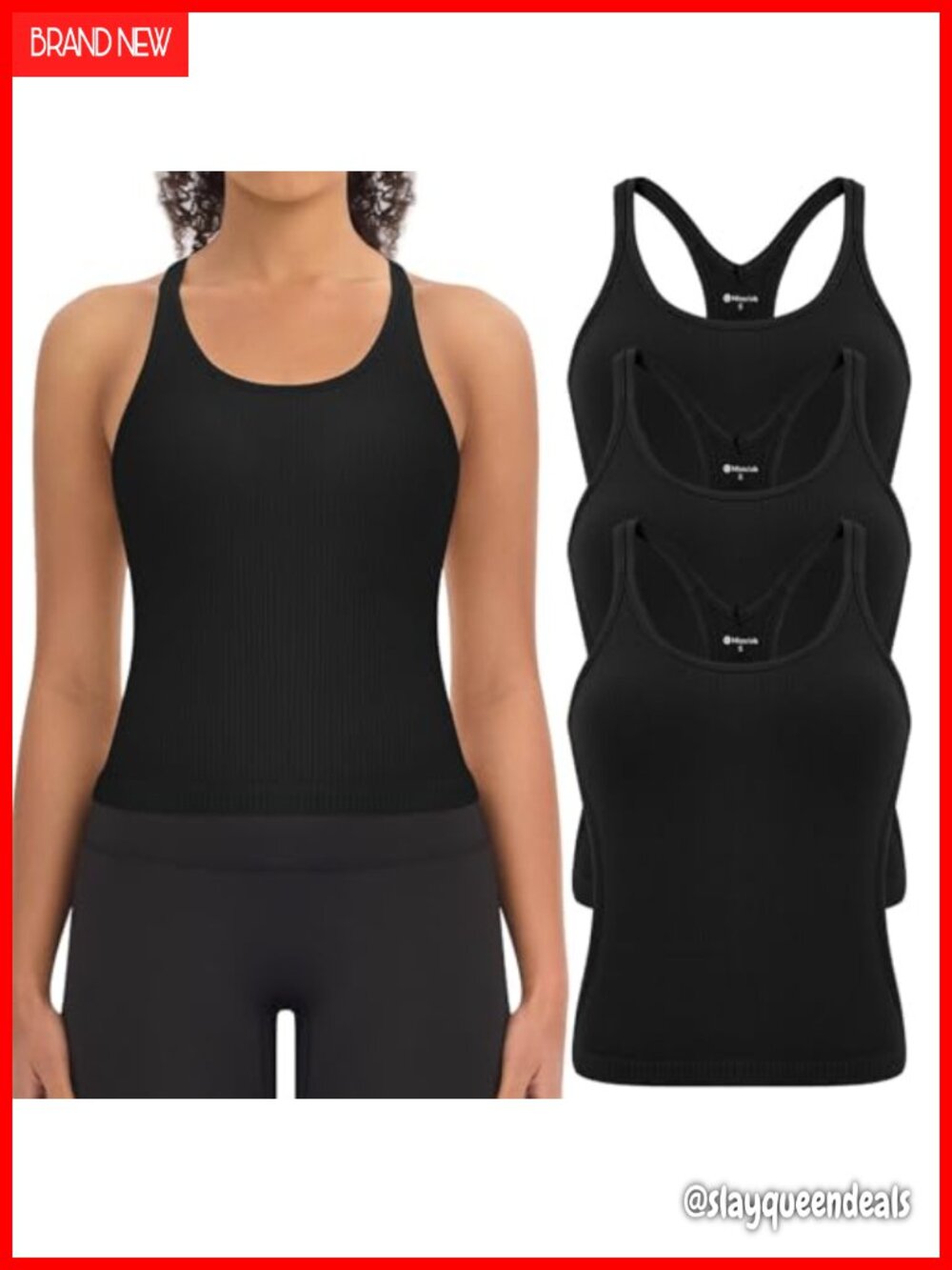 Ribbed Workout Crop Tank Tops with Built in Bra Racerback Slim Fit